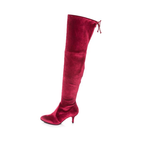 Stuart Weitzman 型号：TIEMODEL STRETCHVELVET BORDEUX